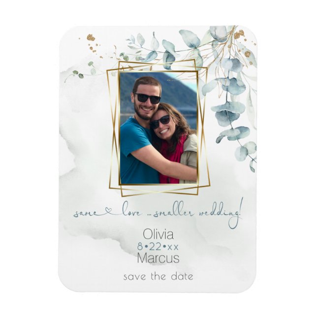 Magnet Flexible Cadre photo floral Dusty Green Eucalyptus (Vertical)