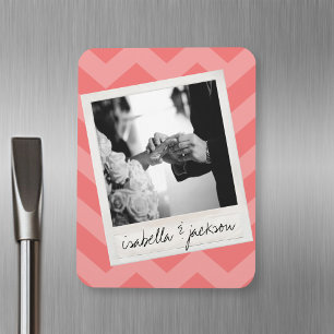 Magnet Flexible Cadre photo Instagram de mariage rétro Texte perso