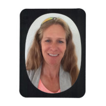 Cadre photo noir ovale