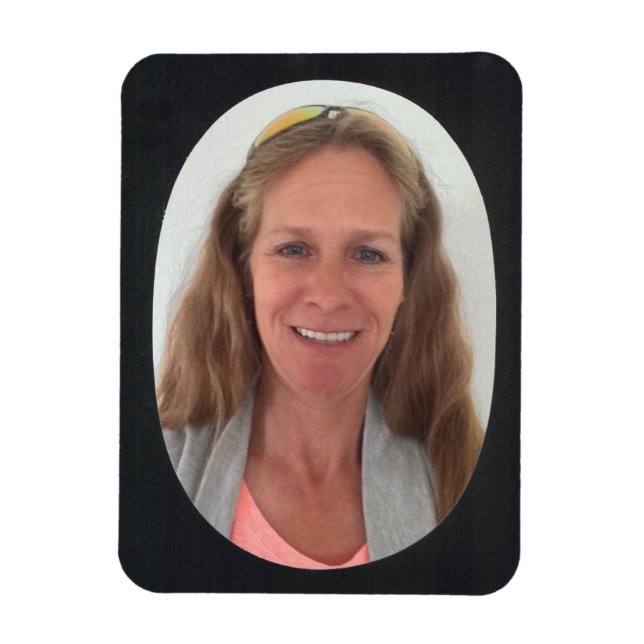Magnet Flexible Cadre photo noir ovale (Vertical)