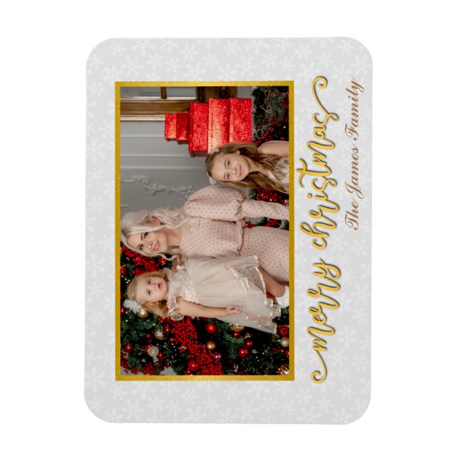 Magnet Flexible Cadre photo personnalisé Joyeux Noël & Nouvel An H (Vertical)