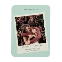 Cadre photo Retro Mint Enregistrer l'aimant Date