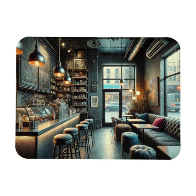 Magnet Flexible Café Eclectique à Rainy Seattle (Horizontal)