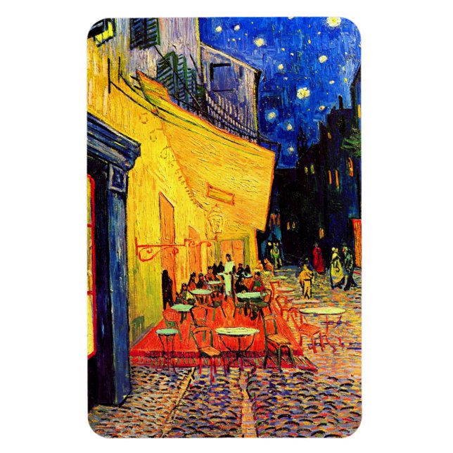 Magnet Flexible Café Terrasse Place du Forum Van Gogh Art (Vertical)