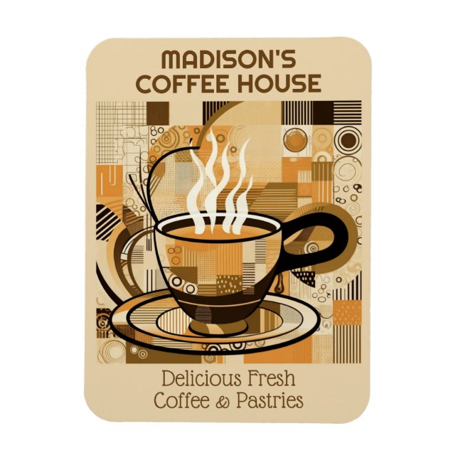 Magnet Flexible Café texte personnalisé (Vertical)
