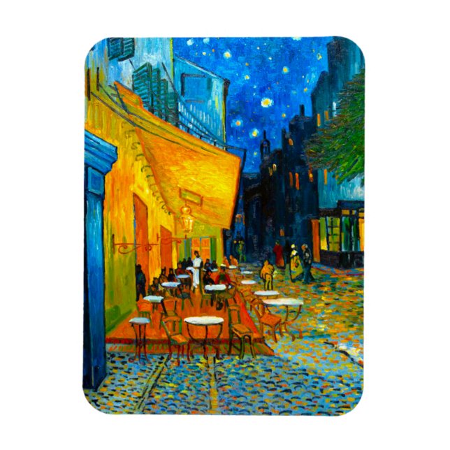 Magnet Flexible Café Van Gogh Terrasse en soirée (Vertical)