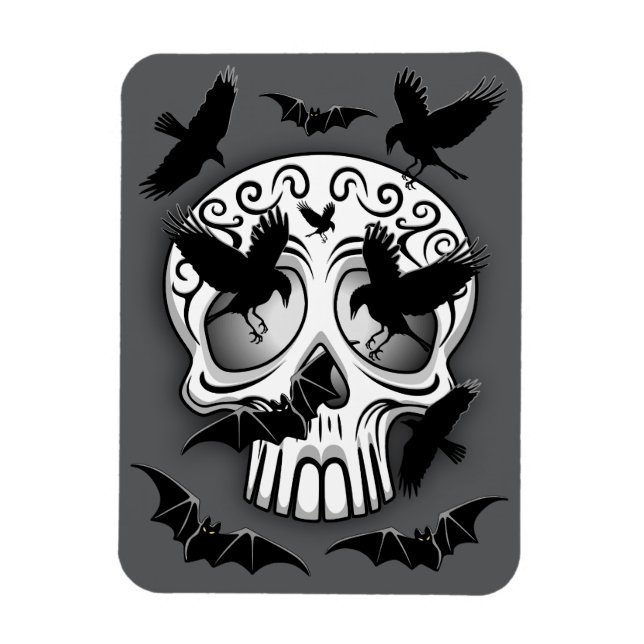 Magnet Flexible Calaveras décoratives Halloween (Vertical)