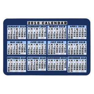 Magnet Flexible Calendrier 2018 (Voir la description pour la nouve