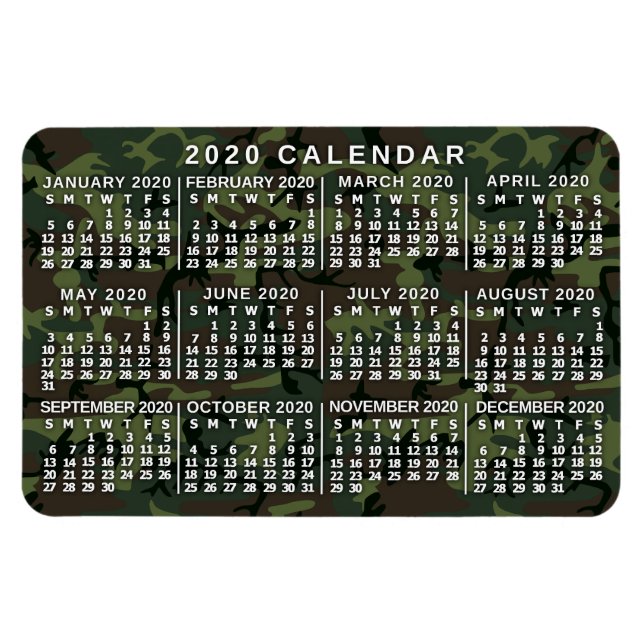 Magnet Flexible Calendrier 2020 (Voir la description pour la nouve (Horizontal)