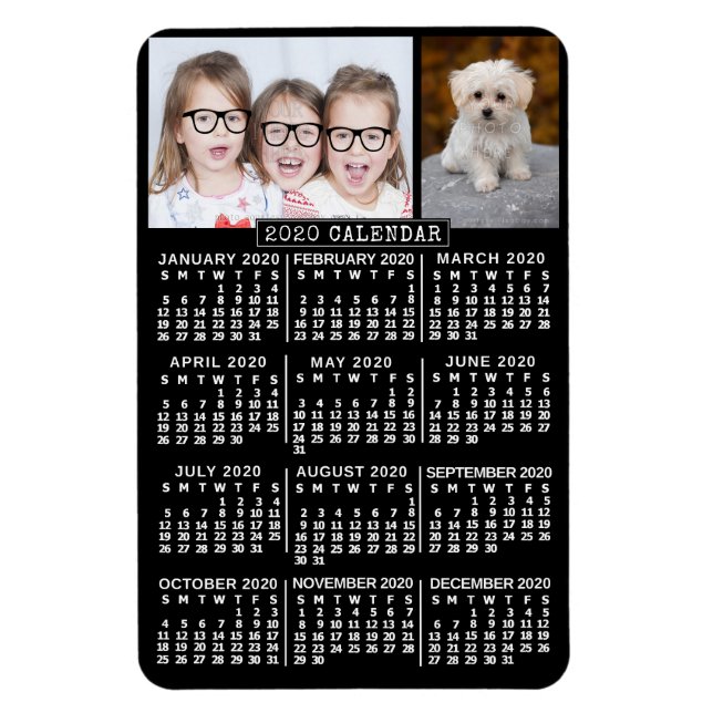 Magnet Flexible Calendrier 2020 (Voir la description pour la nouve (Vertical)