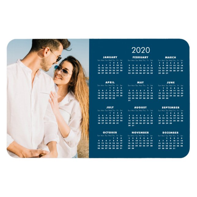 Magnet Flexible Calendrier 2020 Votre photo (Horizontal)