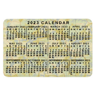 Magnet Flexible Calendrier 2023 (Voir la description pour la versi