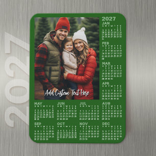 Magnet Flexible Calendrier 2027 avec Photo - Moderne