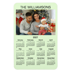 Magnet Flexible Calendrier 2027 Photo de famille Nom Aimant flexib