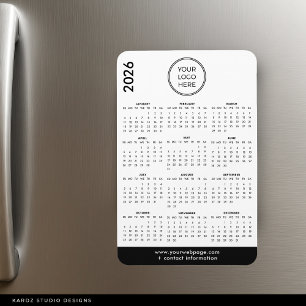 Magnet Flexible Calendrier aimanté avec logo d'entreprise 2026