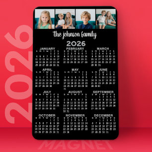 Magnet Flexible Calendrier complet avec 4 photos