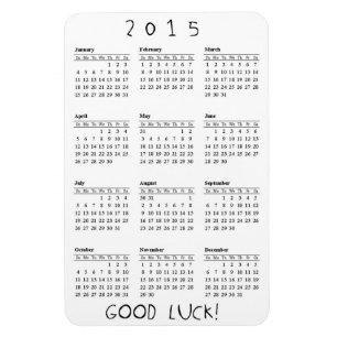 Magnet Flexible Calendrier de bonne chance 2015