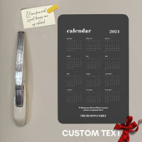 Calendrier de gris foncé 2024 avec modèle Gris fon