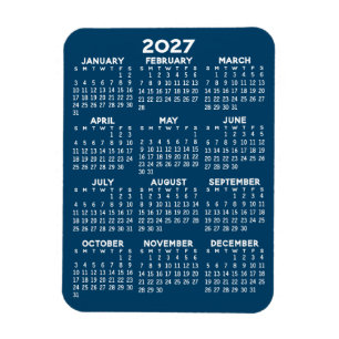 Magnet Flexible Calendrier de l'année complète 2023 - Minimal de b