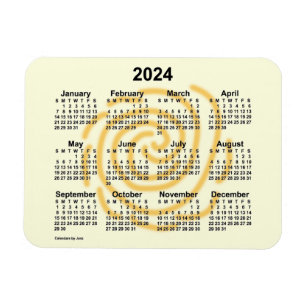 Magnet Flexible Calendrier des jours ensoleillés 2024 par Janz 4x3