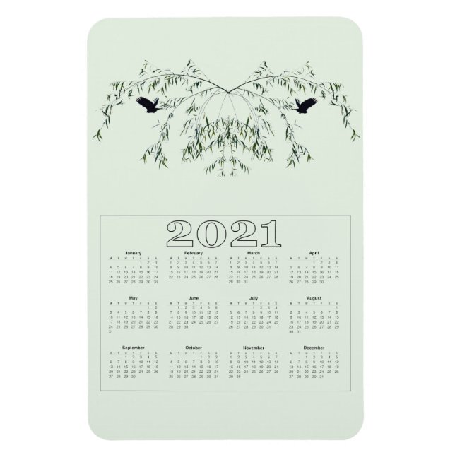 Magnet Flexible Calendrier des oiseaux volants (Vertical)