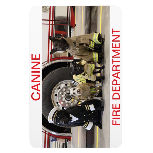 Magnet Flexible Calendrier du service d'incendie de Canine (Vertical)
