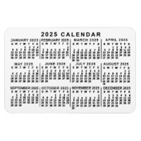 Calendrier mensuel 2023 Année Classique Blanc et N