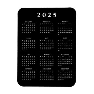 Magnet Flexible Calendrier mensuel 2025