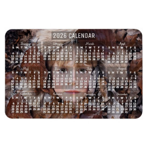 Magnet Flexible Calendrier mensuel 2026 blanc   Ajouter une photo