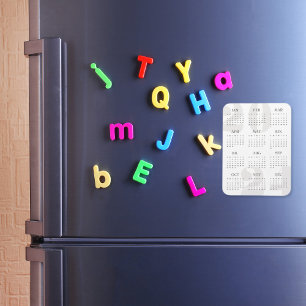 Magnet Flexible Calendrier minimaliste moderne blanc et beige 2024