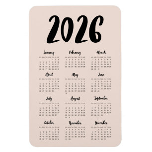 Magnet Flexible Calendrier moderne 2024