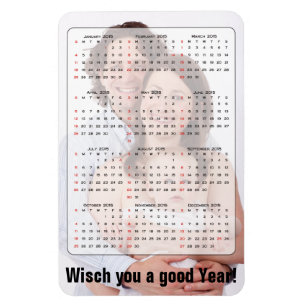 Magnet Flexible Calendrier personnalisé + votre propre photo / bac