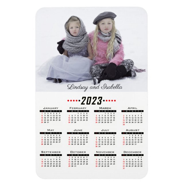 Magnet Flexible Calendrier photo 2023 (Vertical)
