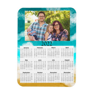 Magnet Flexible Calendrier photo personnalisé 2022 Mini aimant
