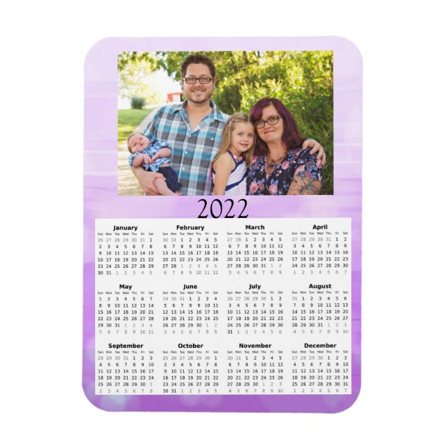 Magnet Flexible Calendrier photo personnalisé miniature 2022 (Vertical)
