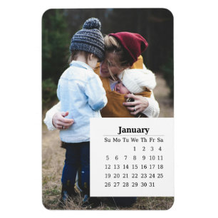 Magnet Flexible Calendrier superposition Janvier 2025