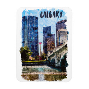 Magnet Flexible Calgary Alberta Cityscape Skyline