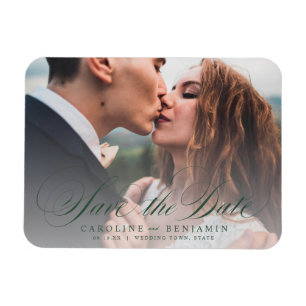 Magnet Flexible Calligraphie classique mariage photo enregistrer l