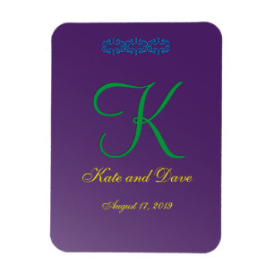 Magnet Flexible Calligraphie de mauve violette 3d