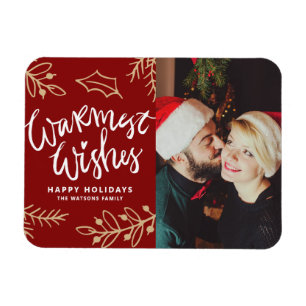 Magnet Flexible Calligraphie de voeux rouges les plus chauds Photo