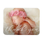 Calligraphie moderne élégante Nouveau bébé Merci