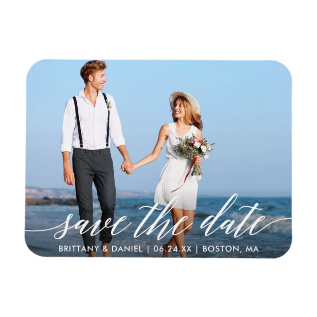 Magnet Flexible Calligraphie Moderne Script Enregistrer la photo D (Horizontal)