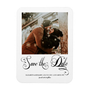 Magnet Flexible Calligraphie Moderne Script Photo Enregistrer La D