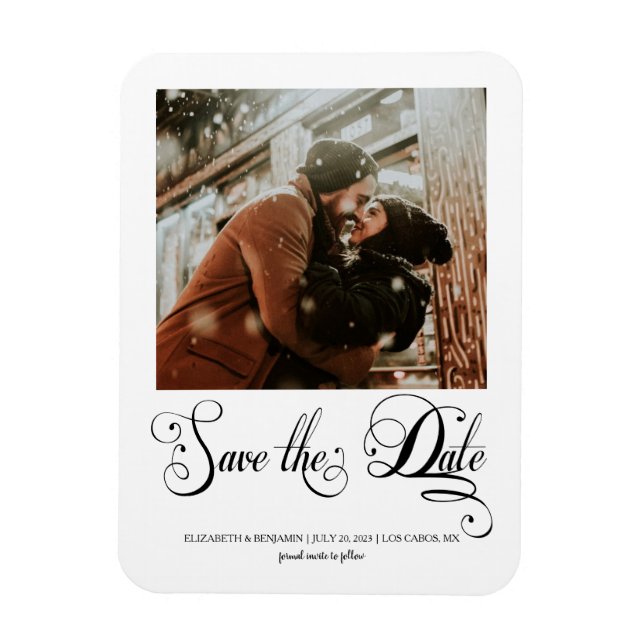 Magnet Flexible Calligraphie Moderne Script Photo Enregistrer La D (Vertical)