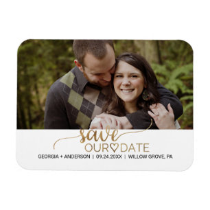 Magnet Flexible Calligraphie or simple Enregistrer la photo date
