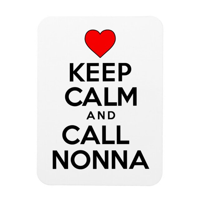 Magnet Flexible Calme Et Appelle Nonna Grand-Mère Italienne (Vertical)