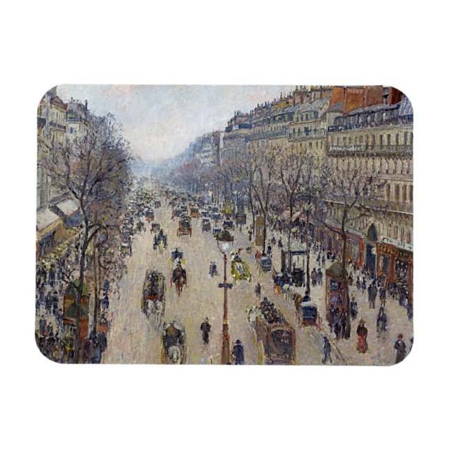 Magnet Flexible Camille Pissarro - Boulevard Montmartre, matin (Horizontal)