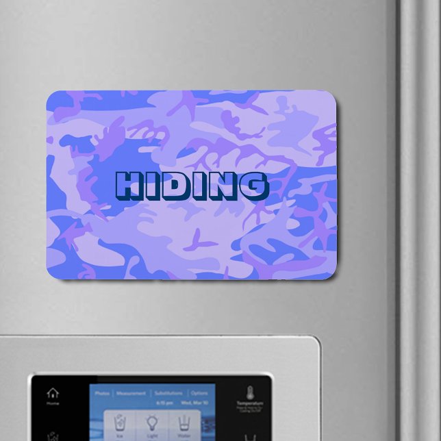 Magnet Flexible Camouflage Pastel Bleu Motif Abstrait Cachage (Camouflage Pastel Blue Abstract Pattern Hiding Magnet)