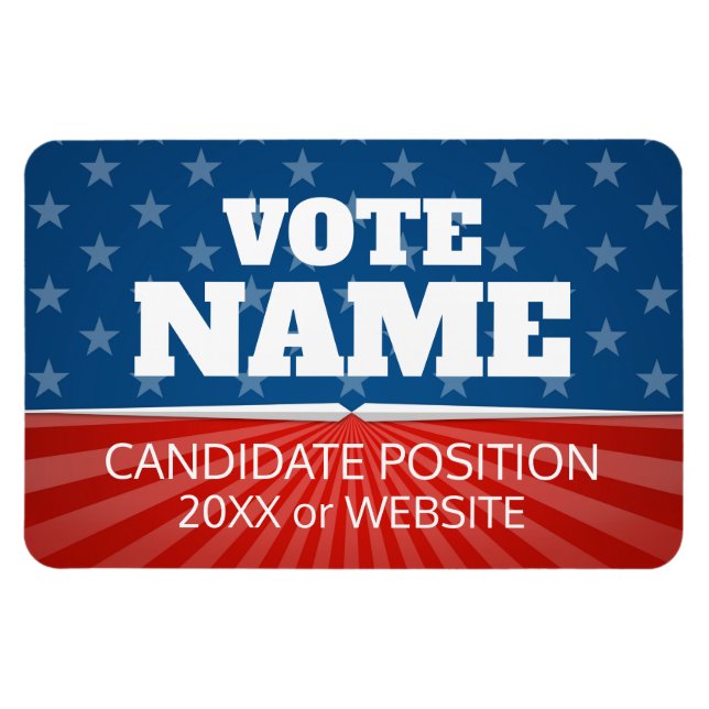 Magnet Flexible Campagne classique - étoiles emblématiques rayures (Horizontal)