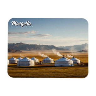Magnet Flexible Campement de ger Mongolie Yourte Voyage